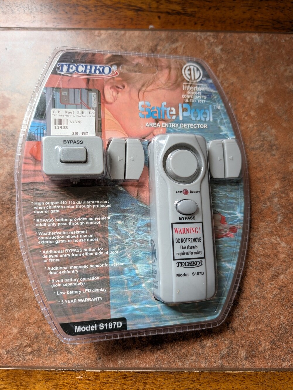 Techko Safe Pool S187D Area Entry Detector Alarm Gate Door Security New